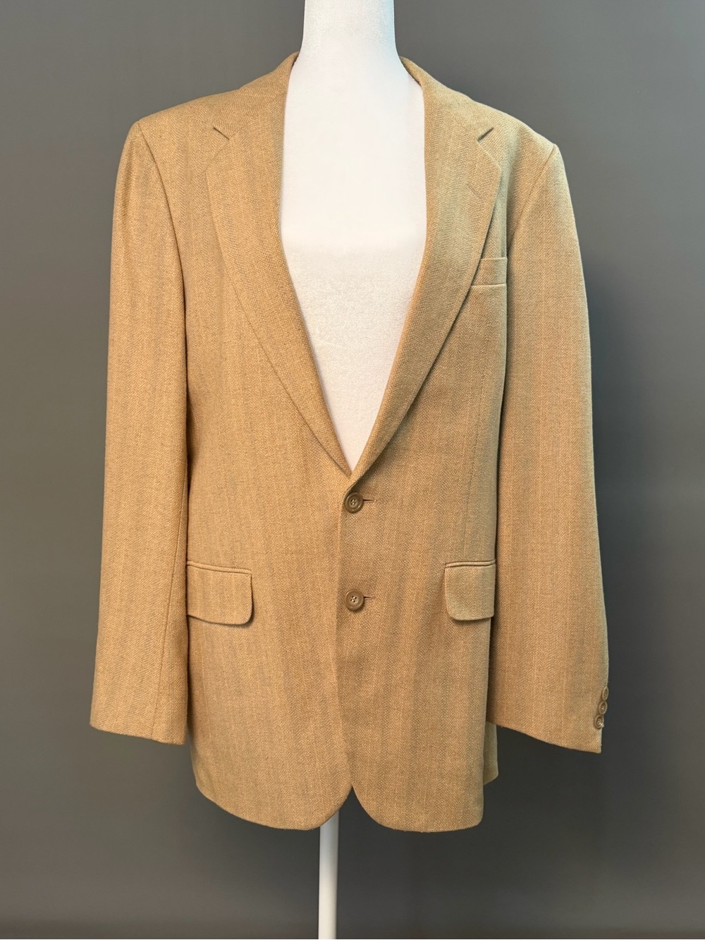 Calvin Klein vintage Men's Camel Tan Two-Button Sport Coat